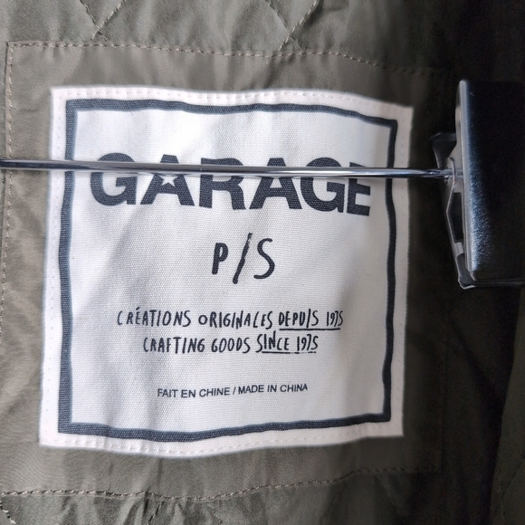 Garage Olive Green Bomber Jacket, Size S - Picture 3 of 8